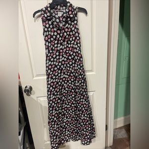 Vintage Dress with pink and white flower size Small Preowned Excellent condition